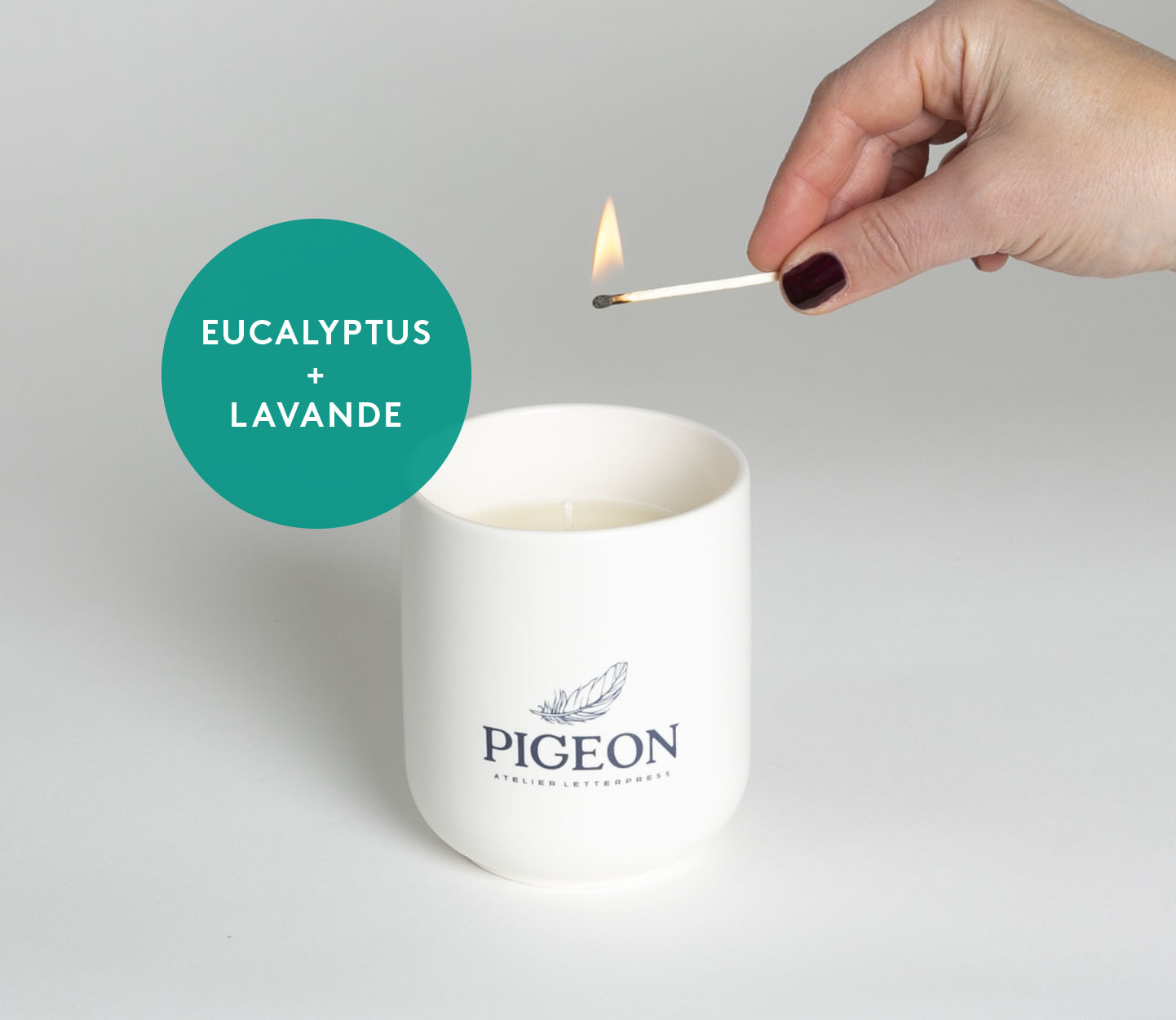 Bougie cire de soya - Lavande + Eucalyptus