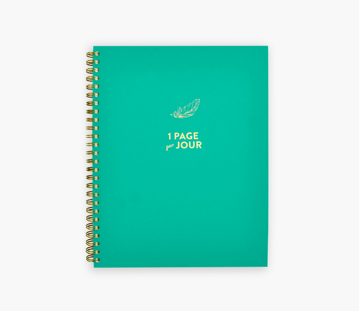 Carnet de notes spirale - 1 page par jour