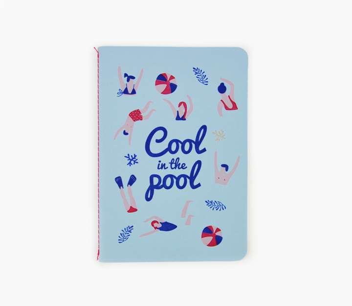 Carnet de notes cousu - Cool in the Pool