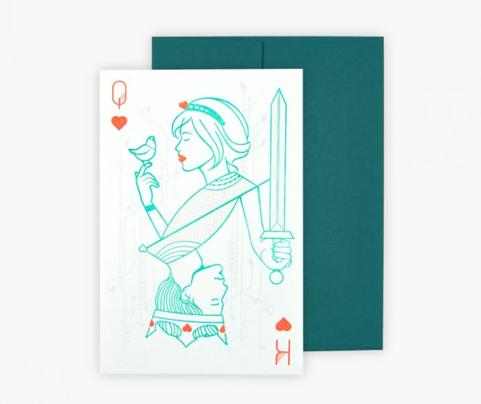 Carte de souhaits - Dame de Coeur