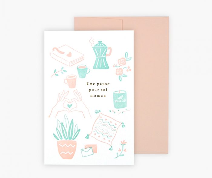 Carte de souhaits - Une pause pour maman