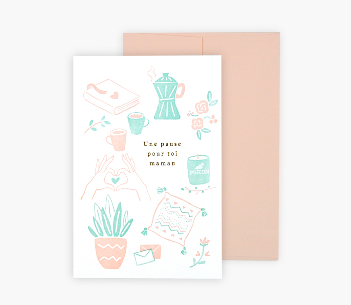 Carte de souhaits - Une pause pour maman