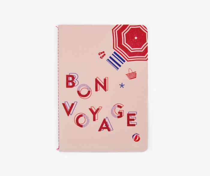 Carnet de notes cousu - Bon Voyage