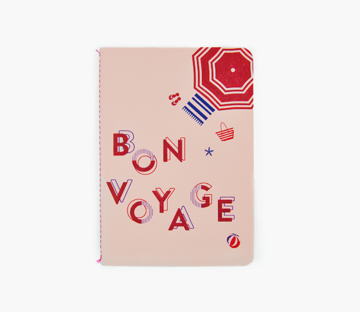 Carnet de notes cousu - Bon Voyage
