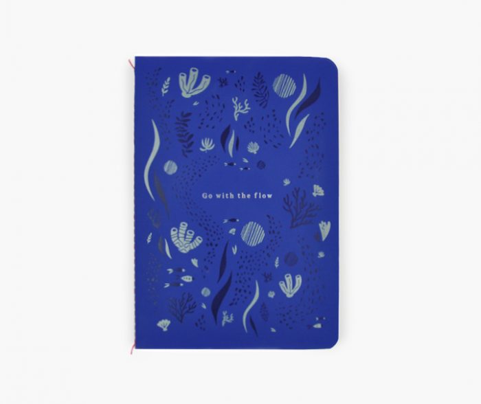 Carnet de notes cousu - Go with the Flow