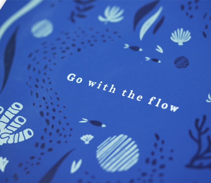 Carnet de notes cousu - Go with the Flow – Image 2