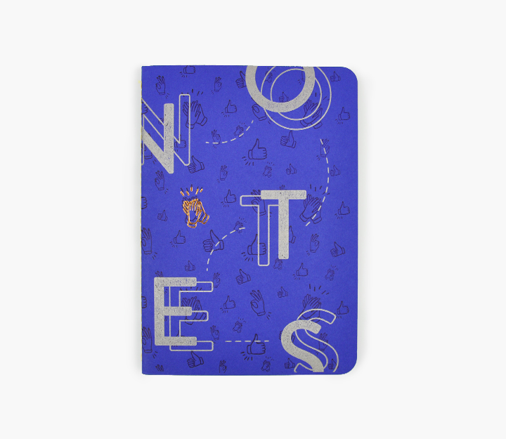 Carnet de notes cousu - NOTES (Indigo)