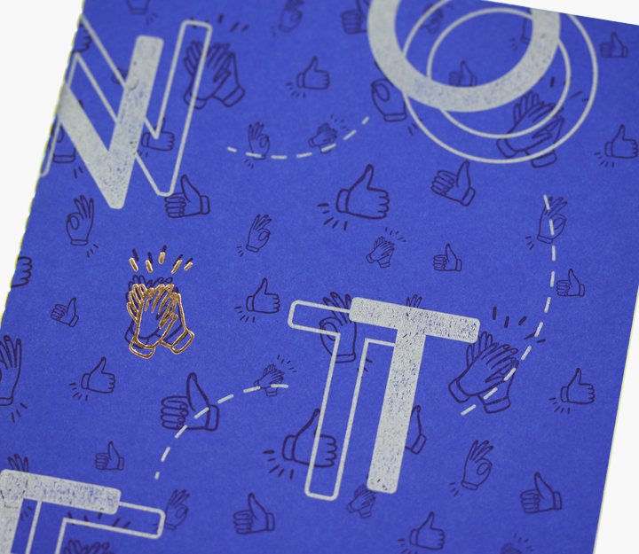 Carnet de notes cousu - NOTES (Indigo) – Image 2