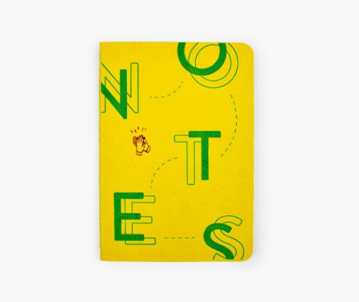 Carnet de notes cousu - NOTES (Jaune)