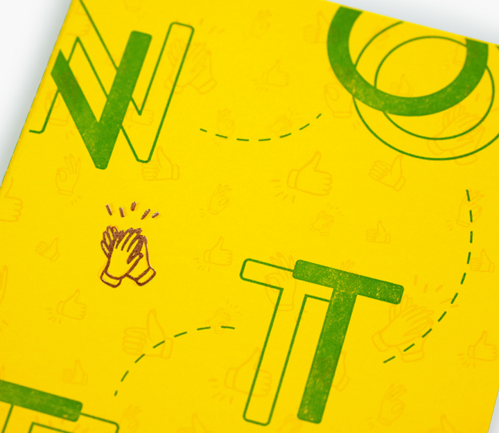 Carnet de notes cousu - NOTES (Jaune) – Image 2