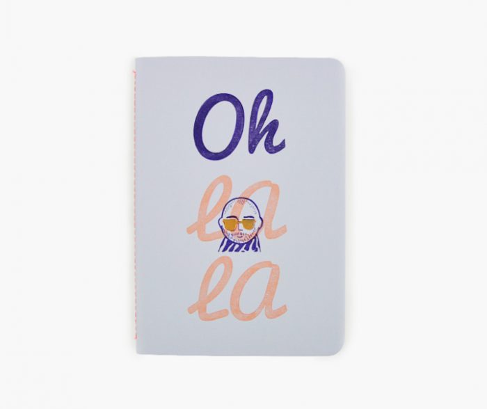 Carnet de notes cousu - Oh La La (Lilas)