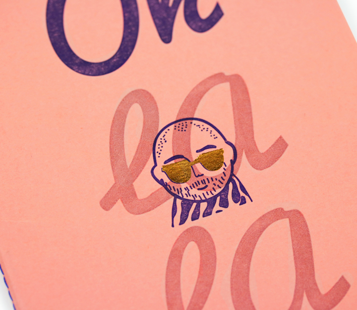 Carnet de notes cousu - Oh La La (Corail) – Image 2