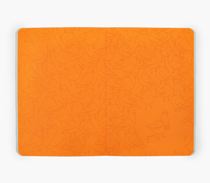 Carnet de notes cousu - Pigeon Voyageur (Turquoise) – Image 3