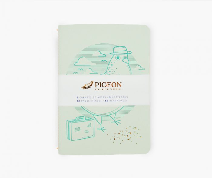 Carnets de notes cousus - Trio Pigeon