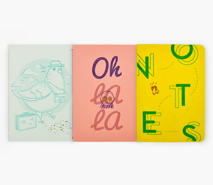 Carnets de notes cousus - Trio Pigeon – Image 2