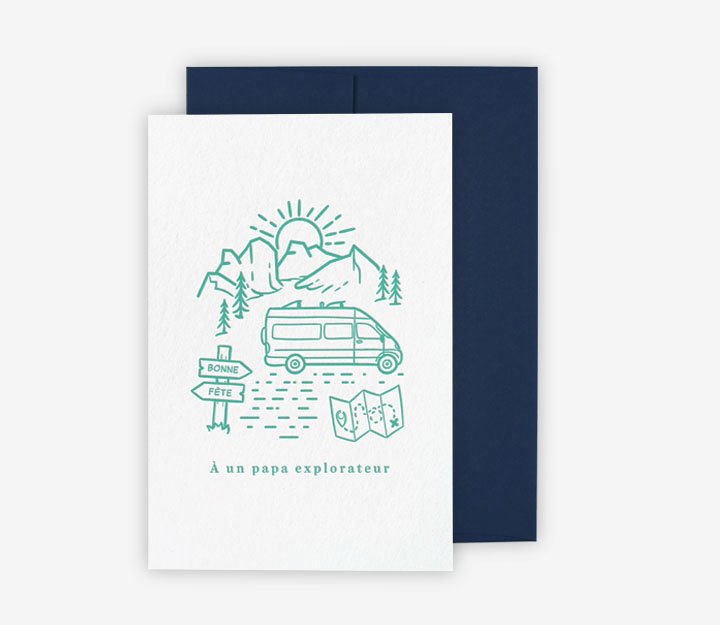 carte de souhait fête des pères