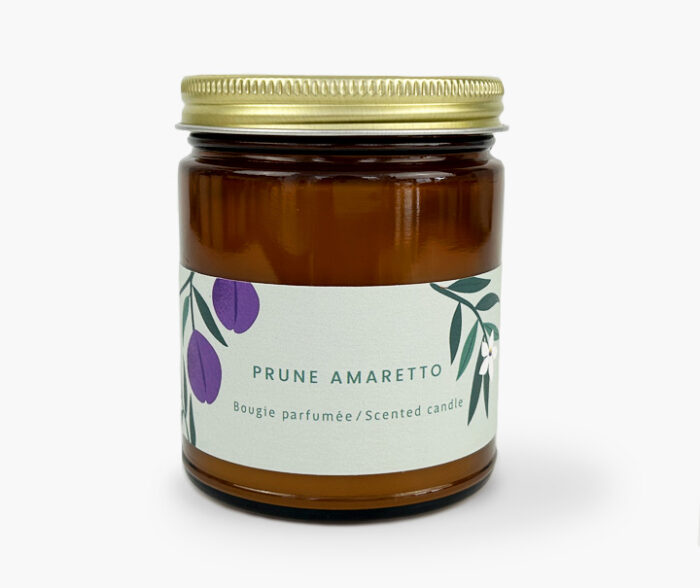 Bougie en verre - Prune Amaretto