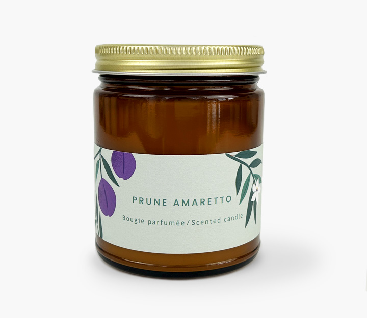 Bougie en verre - Prune Amaretto