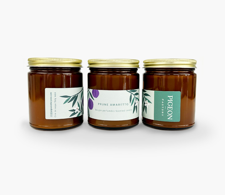 Bougie en verre - Prune Amaretto – Image 2