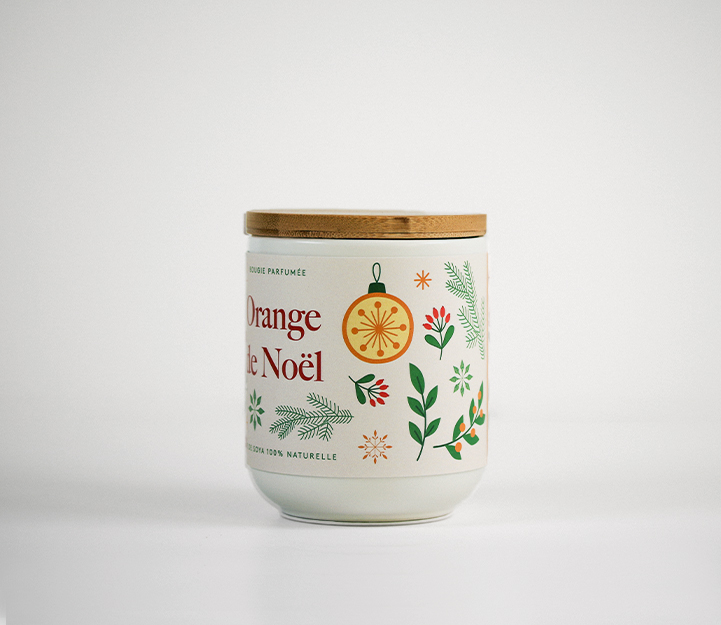 Bougie cire de soya – Orange de Noël – Image 3