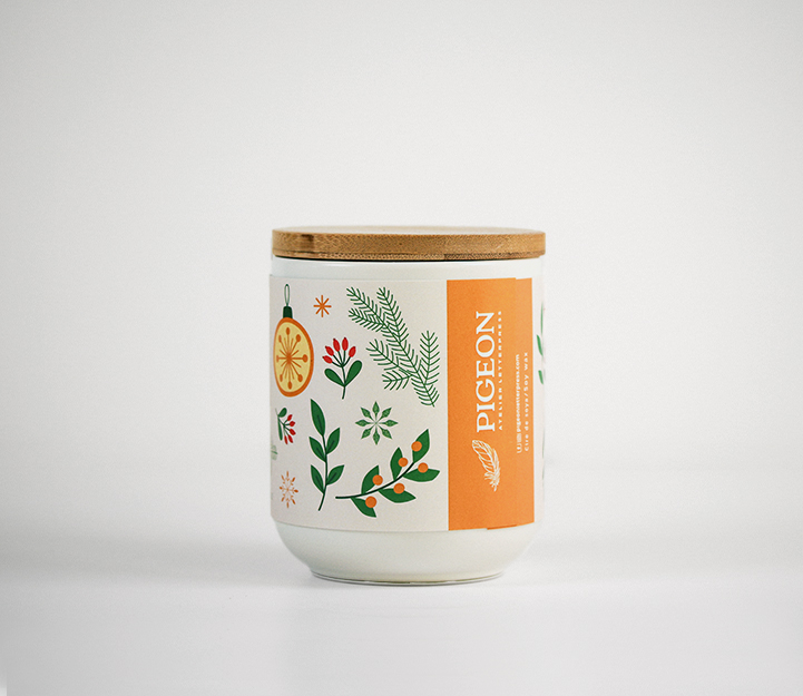 Bougie cire de soya – Orange de Noël – Image 4