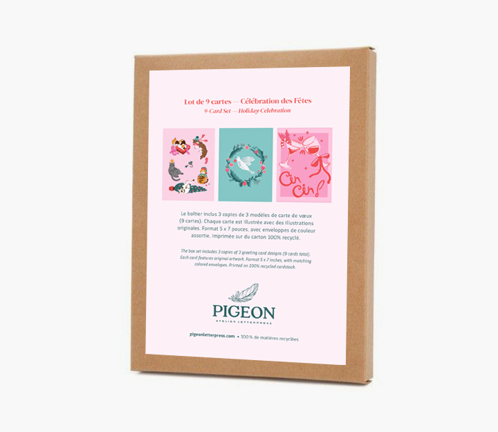 Carte de souhaits - Boîte de 9 cartes - Rose – Image 2