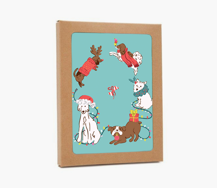 Carte de souhaits - Boîte de 9 cartes - Vert