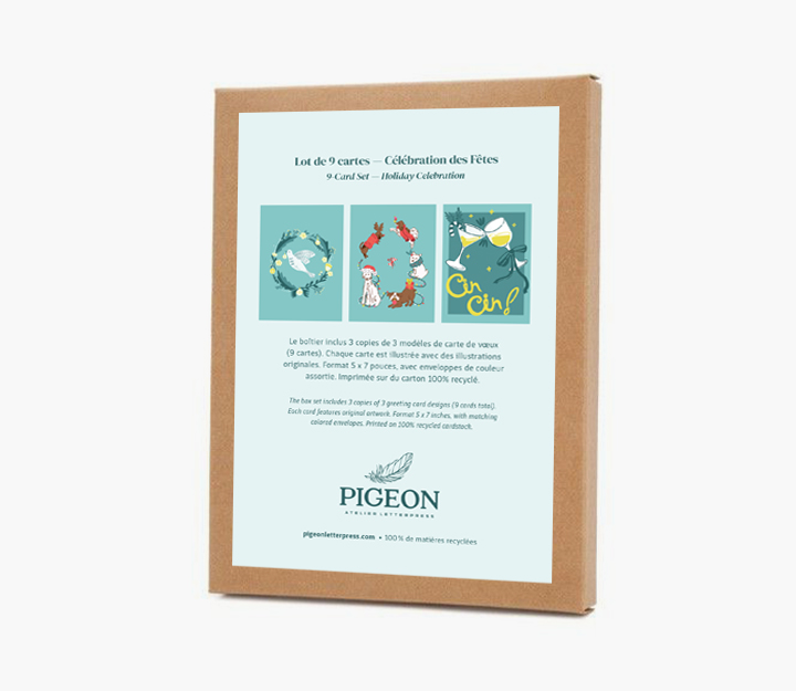 Carte de souhaits - Boîte de 9 cartes - Vert – Image 2