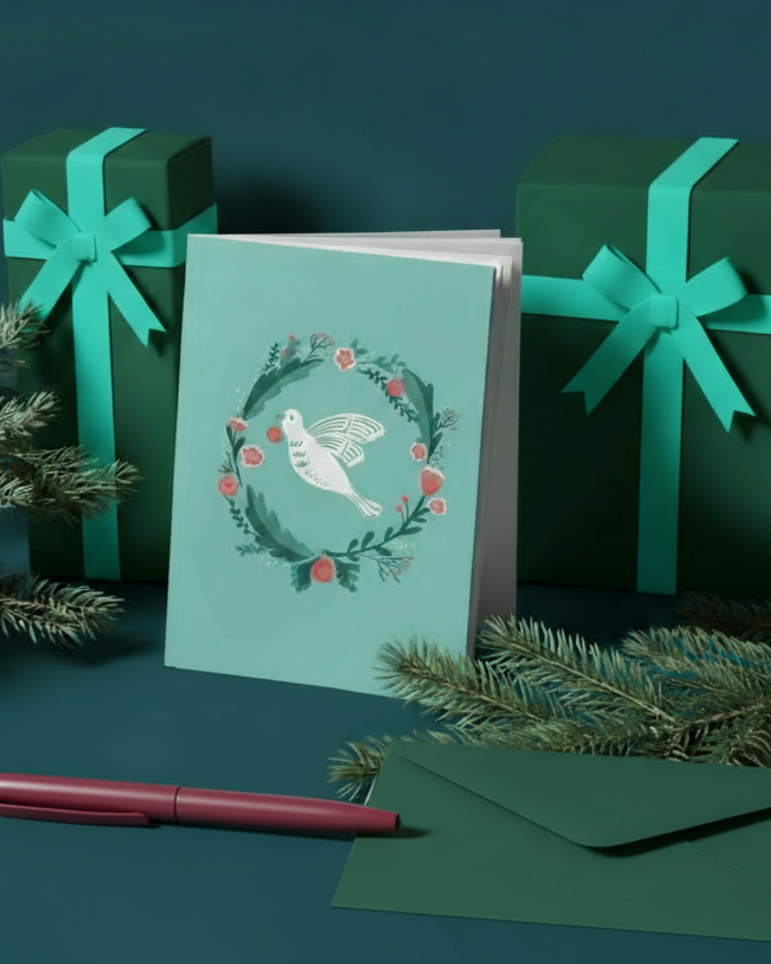 Carte de voeux Pigeon Atelier Letterpress